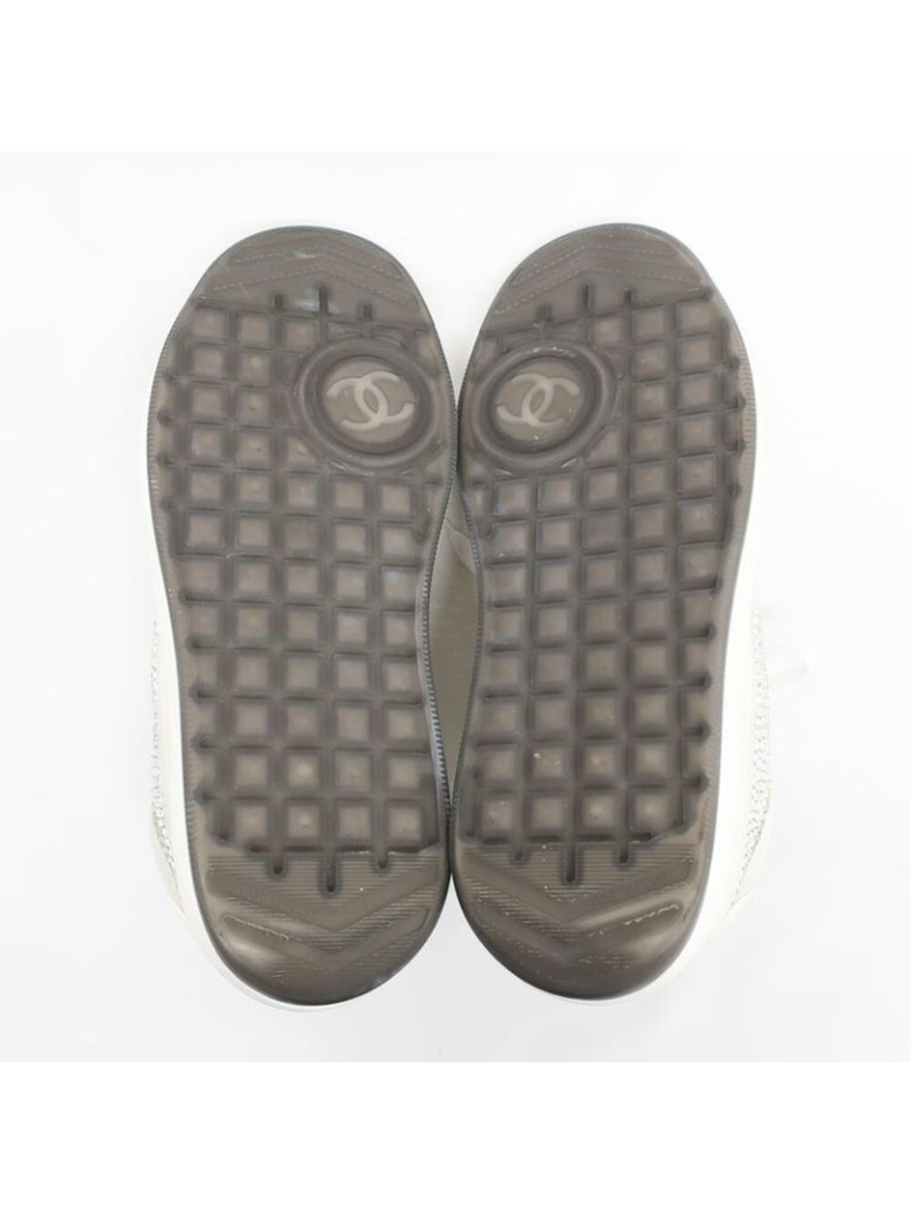 Chanel Sneakers Sequins White Size 36 Coco - Picture 5 of 10